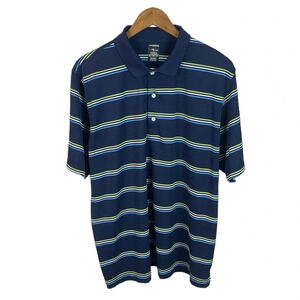 PO103 Mens Page & Tuttle Cool Swing Striped Performance Golf Polo Shirt XL